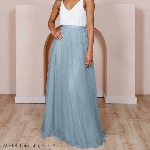 Revelry Sky Blue Maxi Skirt - Picture 4 of 8